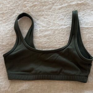 Aritzia Army Green TNA Butter Sports Bra size XS